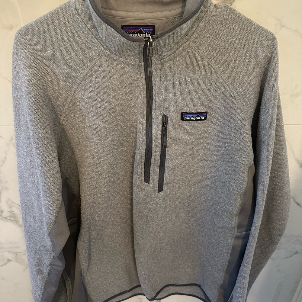 Patagonia Men’s Better Sweater 1/4 Zip Gray Large Pullover